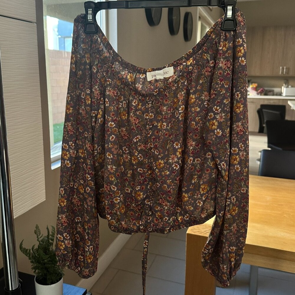 Long sleeve, floral blouse
